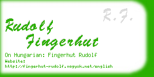 rudolf fingerhut business card